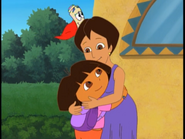 Dora hugs Mami