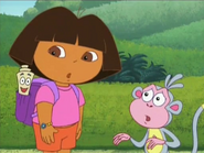 Just then, a rolled-up map pops out of Backpack, in which Dora's parents didn't even tell her about. Must be an even BIGGER surprise! "MAP!" he said.