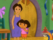 Dora has a question for the viewer. That is… "Do you like parties?"