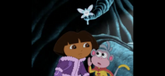 "Dora," Boots whispered. "The Snow Fairy looks smaller!"