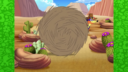 "WHO's hiding behind that tumbleweed?!" (hoop sound) [Is that who we think it is?!]