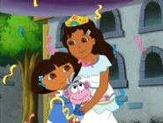 "¡Feliz cumpleaños!" they both said as they give her a birthday hug.