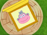 See? It has Boots' face on it!