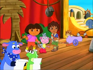 (As you can see, Diego, who is voiced as Gabriel Alvarez once again after Baseball Boots, and Baby Jaguar are also invited and they already met Benny, Isa and Tico after their long absence in Meet Diego!, To the South Pole and Baby Dino.)