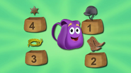 Which bag has something we can use to lasso the rocks?