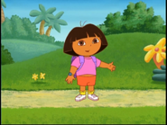 Dora has a question for you: "Do you like parties?"