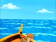 He leaves. (NOTE: This scene is only present on the DVD; the TV airing, Amazon Prime and Paramount Plus Remastered version show the scenes of the boat sailing and Tico seeing the Seven Seas.)