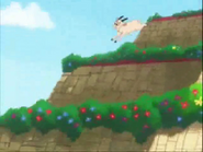 Down he goes!