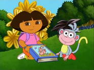 [The episode starts with Dora and Boots getting ready to read a book. What are we reading? Let's find out!] ¡Hola, guys!