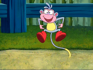 Boots does his silly monkey dance again!