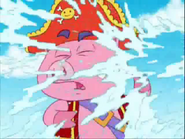Pirate Pig got splashed!