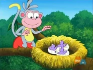 "Mommy, mommy, mommy! MOMMY, MOMMY, MOMMY!” the little chicks went.