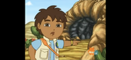 "UH-OH!" gasped Diego. "Roady is running through that desert cave! He could get lost!"