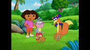 Even Swiper is overjoyed seeing the puppies!