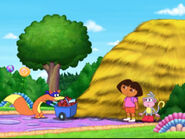 Uh-oh! How are we going to get over this mountain?