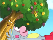 Little does Boots know that a wicked witch is right behind him, disguised as a magic fruit tree.