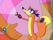 Swiper has a flashlight!