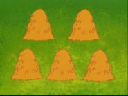 Which haystack is the piggy hiding behind? Watch closely...