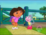 but he was TOO late! (Notice how they technically "stole" one of Swiper's catchphrases. When he swipes from them, he says "You're TOO late!" to make fun of them. Here, they stopped him twice, so they had the chance to make fun of him saying that HE is the one that is "too late!")