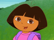 I need your help. Will you open my backpack and get Boots' birthday cake? You have to say, "Backpack!"