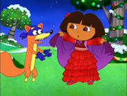 "But, Dora! I don't HAVE my cape!"