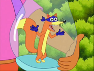 "Now Boots is dressed up fancy, but what about Dora?"