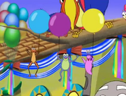 The Fiesta Trio is riding on balloons!