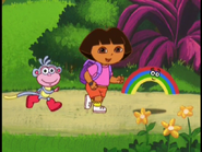 "We need to find Rainy Mountain." (Dora's face design changes again.)