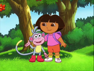 And speaking of Dora's dancing... "One time, Dora used her dancing (power) to save Swiper the fox!" (Indeed! This means Swiper is now a hero of joining us this time after he was the guard of Treasure Island in the last musical adventure, thinking he would steal the treasure as we stopped him, as well as his absence from the time to wake up Sleeping Boots.