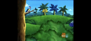 Help Banana Bird get to the bananas. Which tree has bananas on it?
