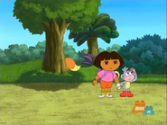 "You see Swiper?" (There's his tail AGAIN!)