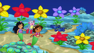 "DORA, LOOK!" cried Boots. FLAPPING FLOTSAM! WHAT'S THAT?!