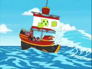 Giant waves! YIKES! Hang on, me hearties!!