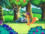 Swiper opens the bottle...