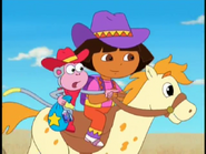 "Dora, LOOK! WE'RE HEADING RIGHT FOR THAT CLIFF!"