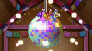 The Fiesta Trio somehow got into the disco ball!