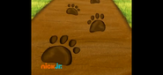 "Do THESE footprints have four toes?" "Yeah!"