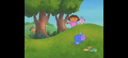 Behind the tree?!