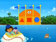 Boots notices they have a problem: NO BASEBALL! Boots begins to freak out. "Dora,