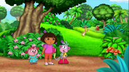 "Dora! We don't want Conejito to bump into that