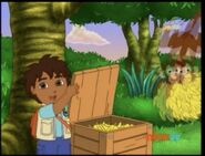 Throwing the banana peels in the trash, so no one can slip on them ever again!