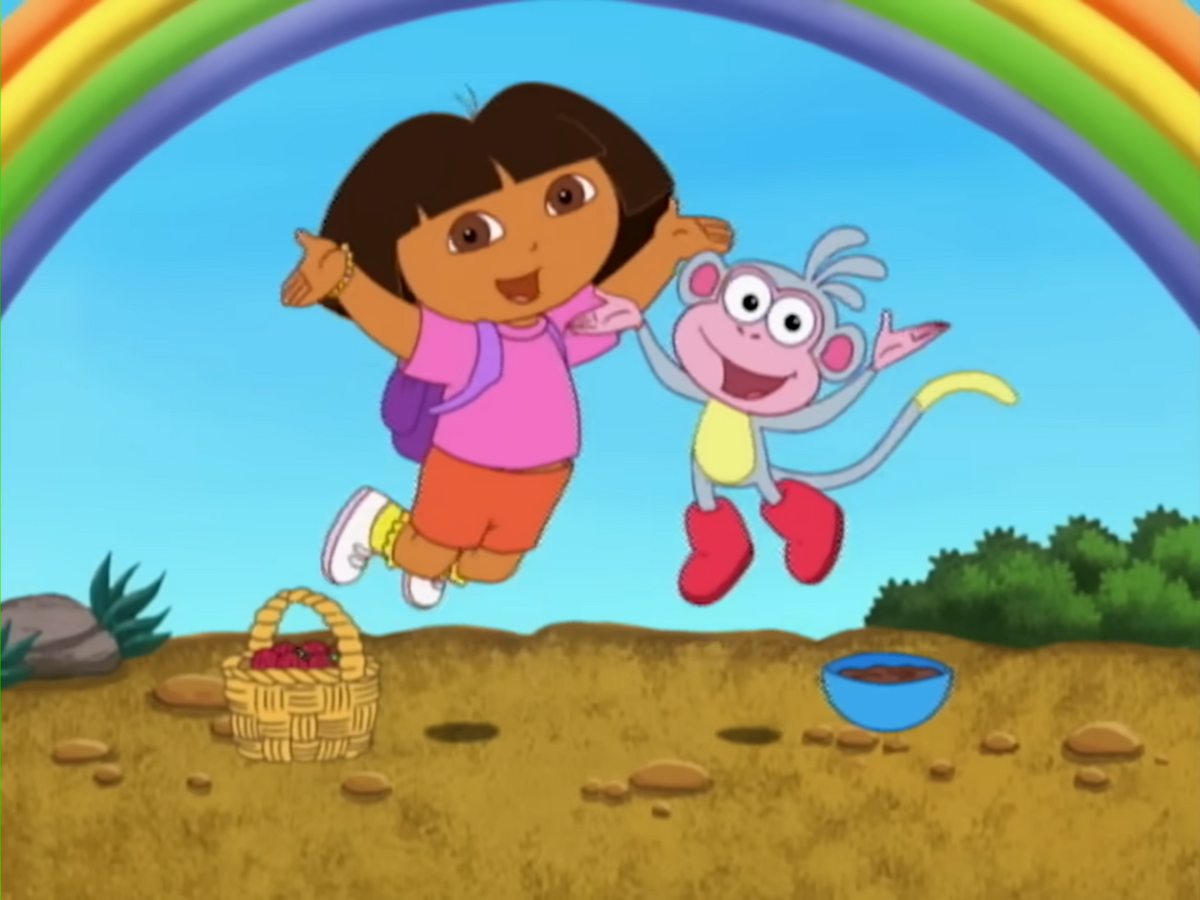 Can you spot the happy face?, Dora the Explorer