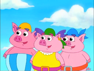 "Please?! ¡¿Por favor?!" begged the piggies.