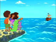 But it was too late. "OH, NO!!!!!" (Avast, ye scurvy scallywags!! DON'T LEAVE!!!!!)