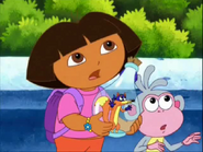 Dora tries to argue with him. "But --!"