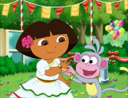 and this one's for you, Dora!"