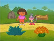 he thinks she's behind the leaves. Is he right?