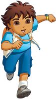 Diego running stock art