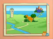 So remember: River, T-Rex, Dino Island!