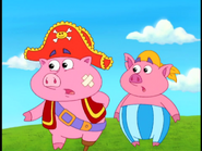 putting on a play?" Pirate Pig guessed.